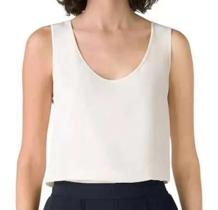 St. John white scoop neck tank top