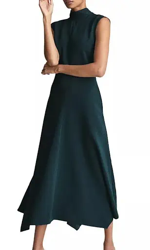 How To Dress Like Shiv Roy REISS Livvy Open Back Midi Dress
