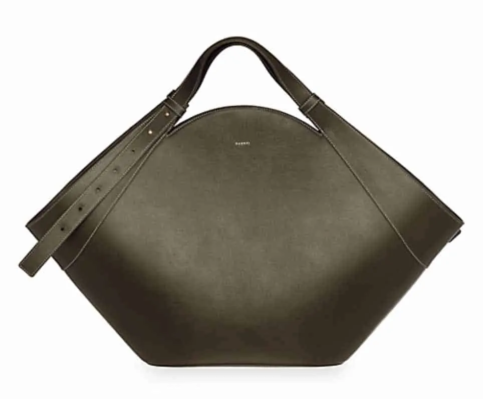 black leather purse