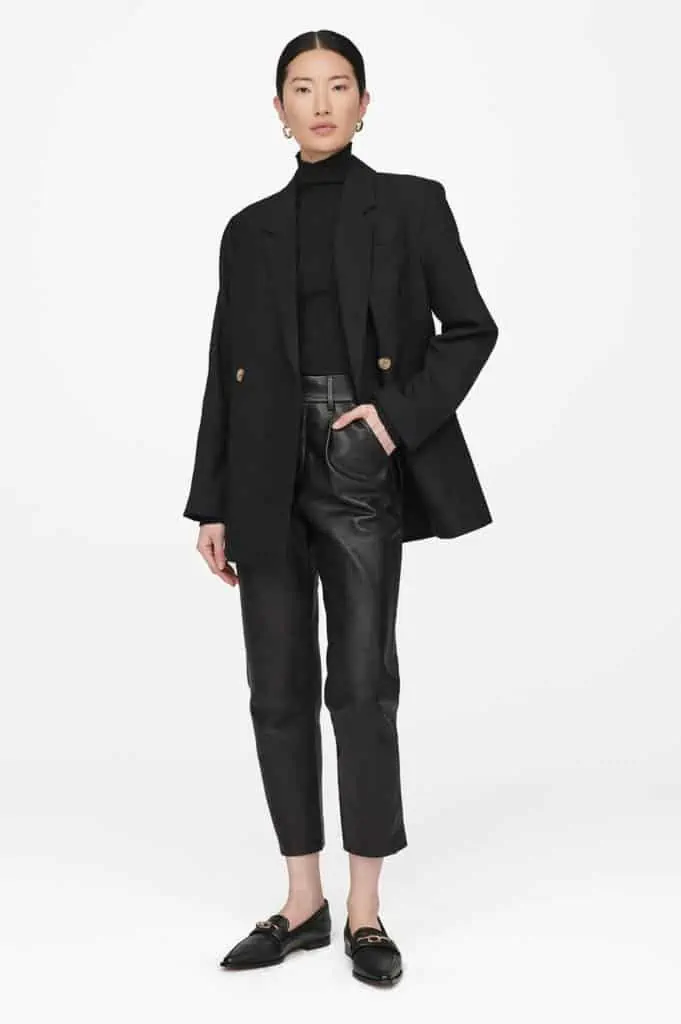 Anine Bing Becky Trouser For All Black Los Angeles Style