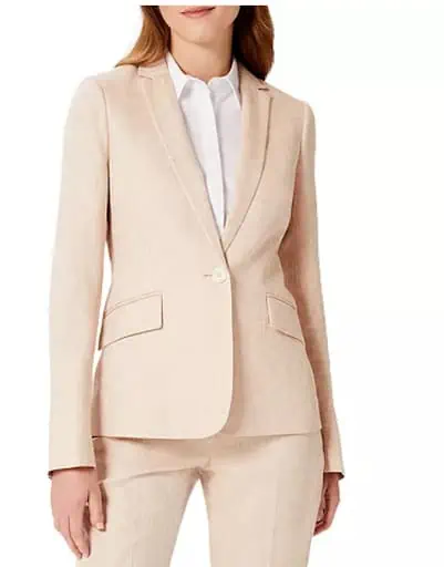 Oatmeal Beige Blazer By Hobbs London For Business Casual Older Women