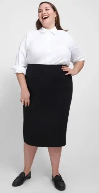 Universal Standard Erin Ponte Pencil Skirt For A Business Casual Look For Plus Size Women
