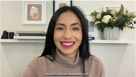 Stylist Cassandra Sethi Showing How To Accessorize When Dressing For A Virtual Presentation