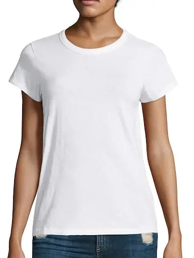 Casual CEO Attire White Rag And Bone Cotton Crewneck Tee