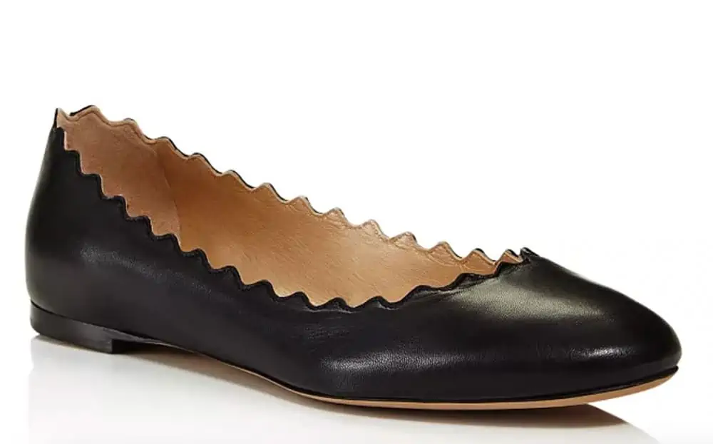 black ballet flats