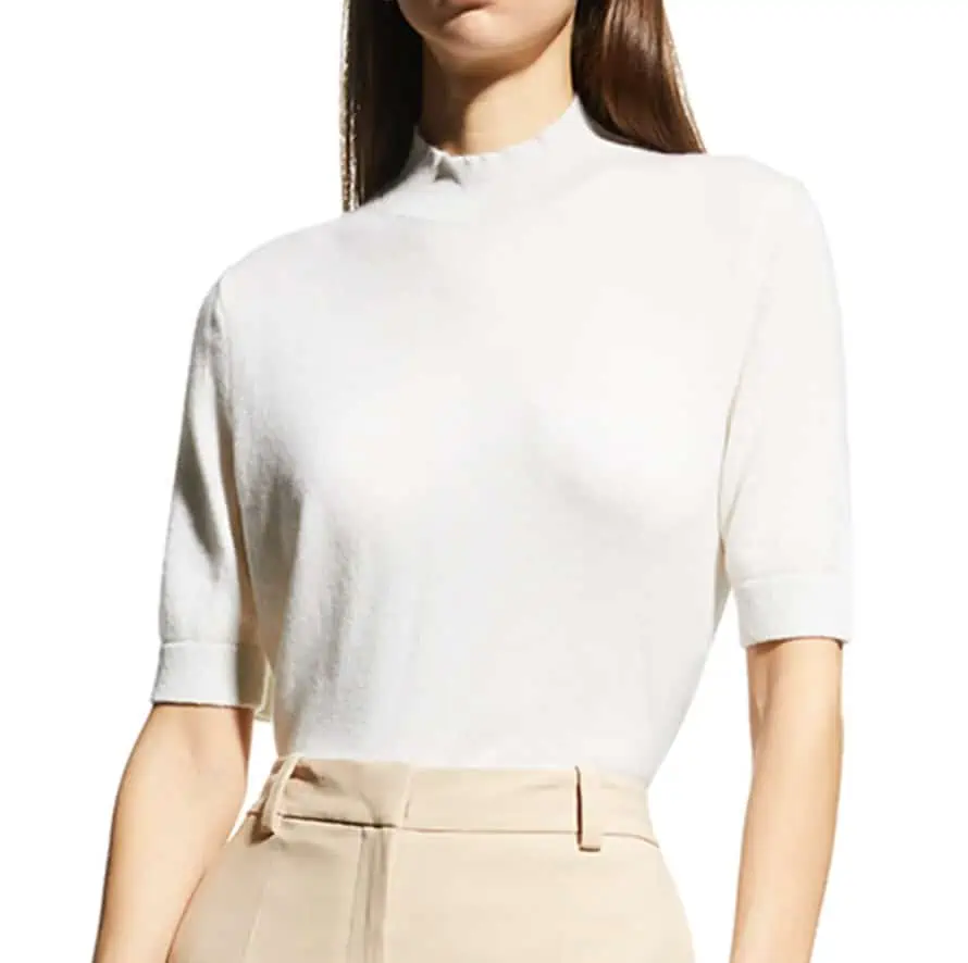 Lafayette 148 Cashmere Mock Neck Sweater