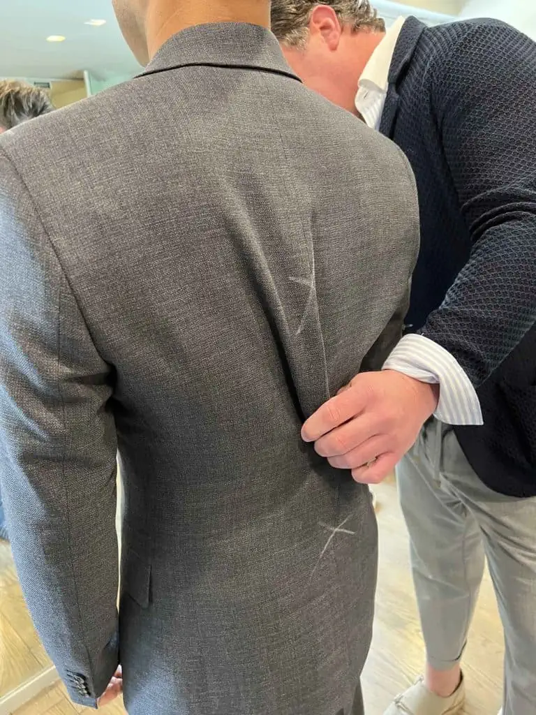 Paul with a tailor arranged by Next Level Wardrobe