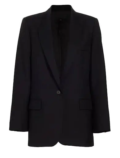 Nili Lotan Diane Single-Breasted Wool Blazer Work Pregnancy Outfit