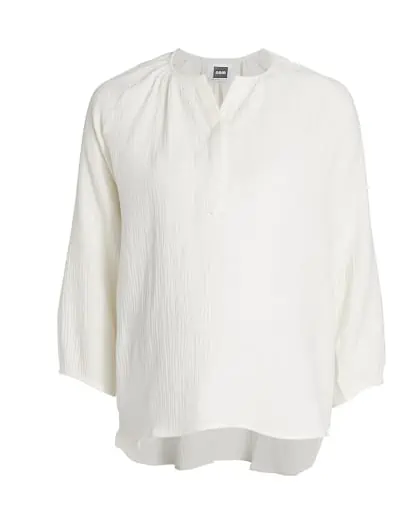 Nom Maternity Pregnancy Work Outfit Ava Cotton Gauze Henley Top