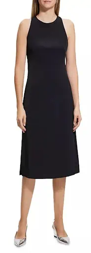 Theory Crisscross Back Midi Dress Black Summer Dresses For Women