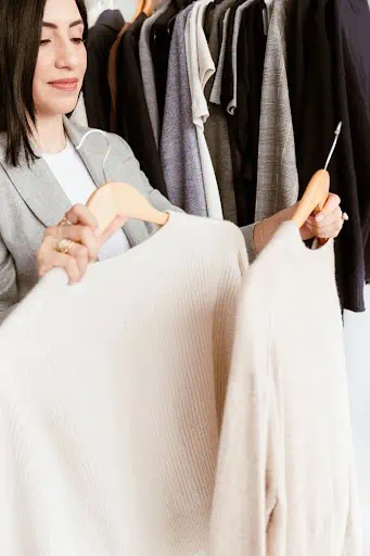 Professional Stylist Choosing Outfits For Women Over 40