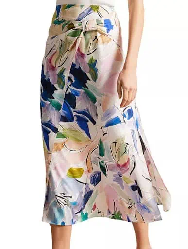 Ted Baker Salleey Asymmetric Twist Slip Skirt