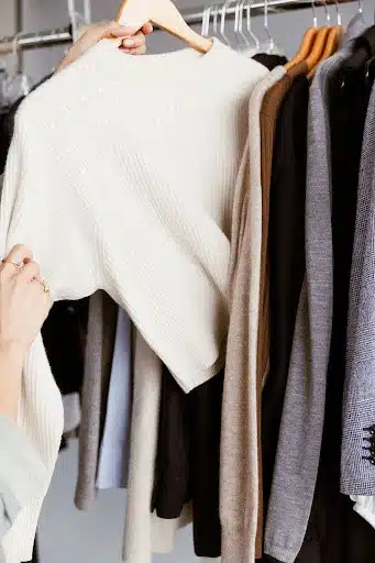 Person Doing A Closet Cleanout When Theyve Gained Weight