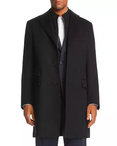 Best Fall Jackets For Men Corneliani ID Wool Topcoat with Zip-Out Bib