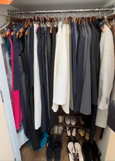 After image of a 30-year-old female's closet.