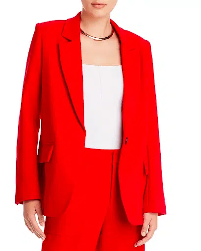 How To Dress For A Business Conference For Women Fire-Hydrant-Red Blazer