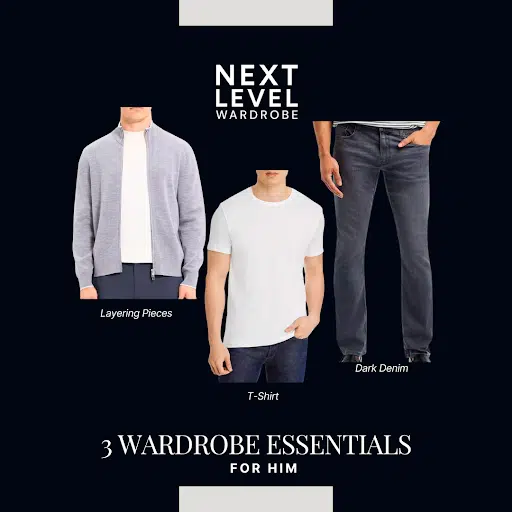 Work Wardrobe Essentials For Men Layering Pieces Tshirt And Dark Denim