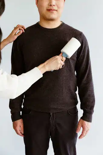 Personal stylist helping a man 