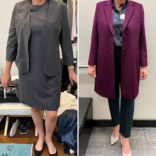 Mid size business casual outfits with color 