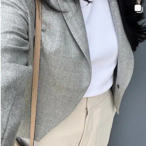 Plain White T-Shirt Under A Blazer