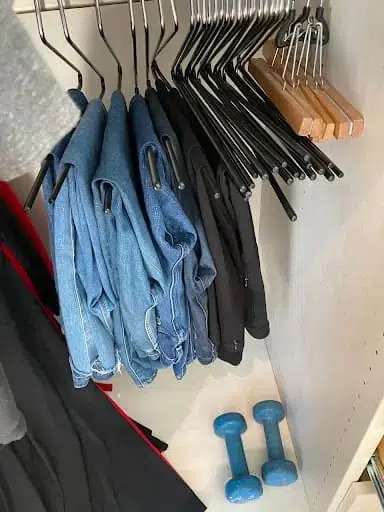Closet wardrobe clean out in a SoHo, Manhattan apartment.