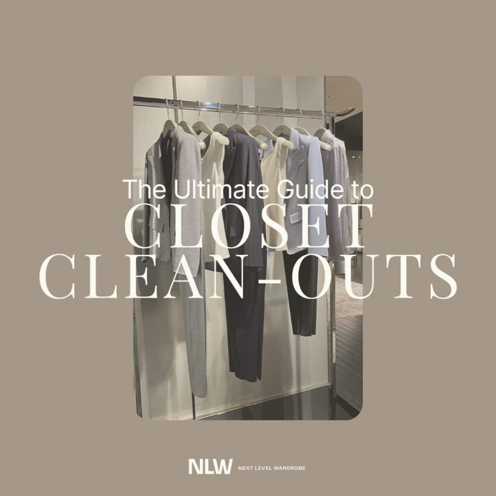 Featured image shows a closet after it's been cleaned out, and the title overlaid that reads, "The Ultimate Guide to Closet Clean-Outs
