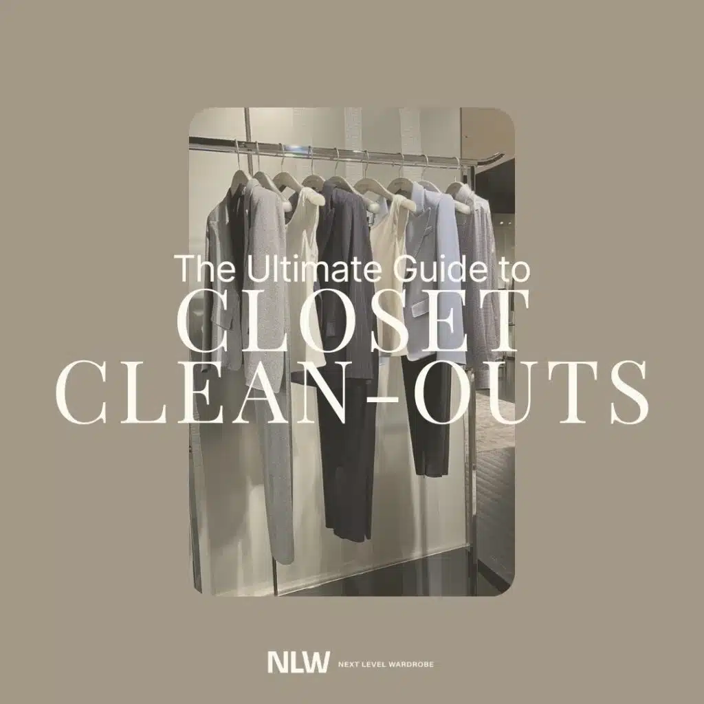 Featured image shows a closet after it's been cleaned out, and the title overlaid that reads, "The Ultimate Guide to Closet Clean-Outs